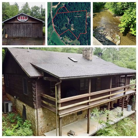 4 BR/2 BA Log Home on 7.9 +/- Acres w/400' +/- of Rapidan River Frontage & 2 Shops/Garages--Madison County, VA