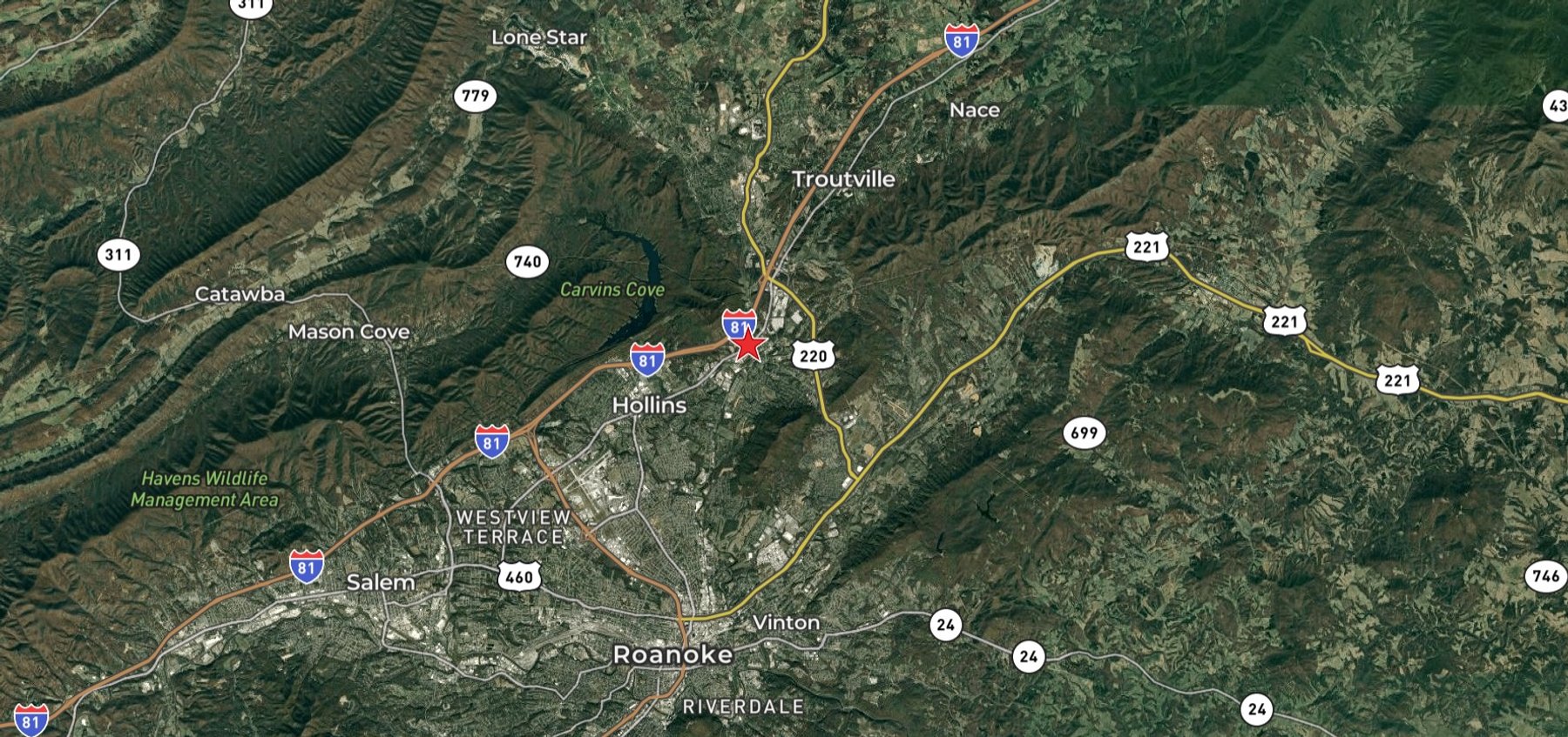 Image for 2 BR/2 BA Brick Home w/Full Basement on 1 +/- Acre Lot in the Cloverdale Area of Roanoke, VA--ONLINE ONLY BIDDING!!