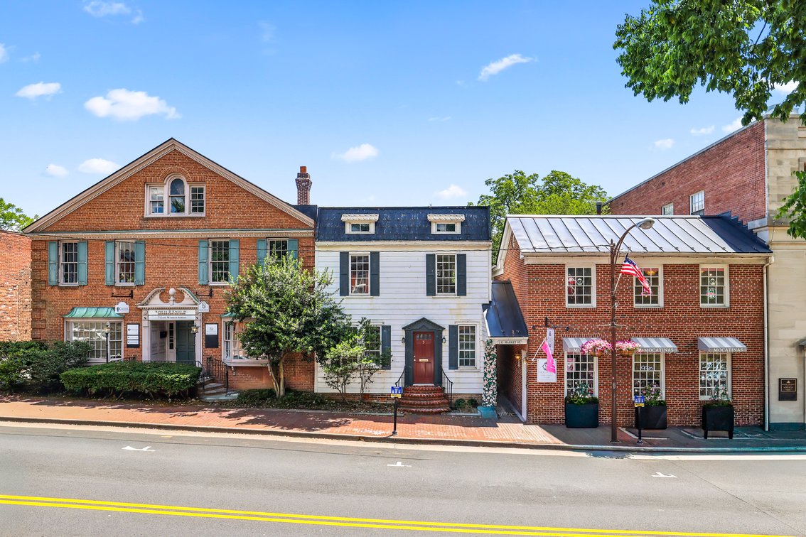 Image for Rare Downtown Leesburg, VA Opportunity! 3 Attached Buildings with 13 Parking Spaces on E. Market St. Across from the Historic Courthouse — Selling as a Single Offering!!