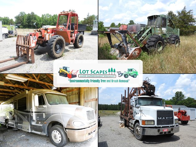 Image for No Reserve Estate Auction: Land Clearing, Earthmoving, and Firewood Processing Equipment, Trucks, Trailers, Vehicles, Boats, RVs, Tools & Much more | Former Assets of Lotscapes and Estate Items | Something for Everyone! | Online Auction | Hanover, VA