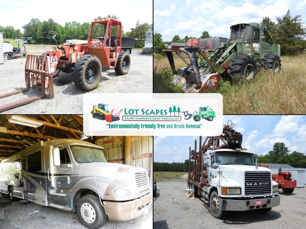Image for No Reserve Estate Auction: Land Clearing, Earthmoving, and Firewood Processing Equipment, Trucks, Trailers, Vehicles, Boats, RVs, Tools & Much more | Former Assets of Lotscapes and Estate Items | Something for Everyone! | Online Auction | Hanover, VA