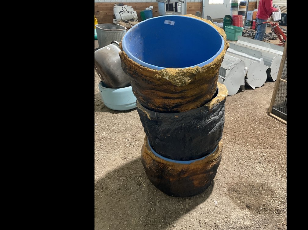 (3) insulated lick tubs