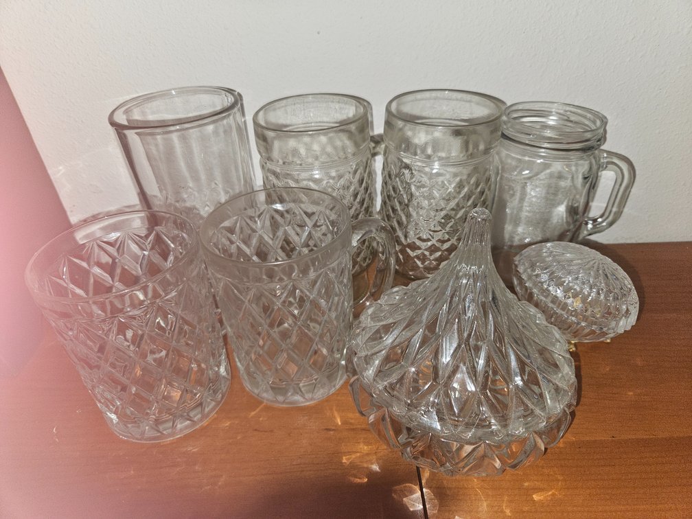 Assorted Pressed And Cut Glassware Collection