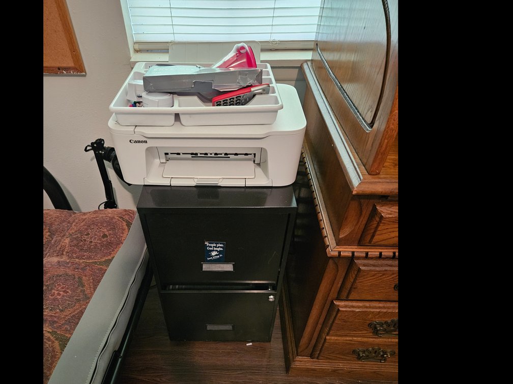 Canon PIXMA Printer And Metal Filing Cabinet