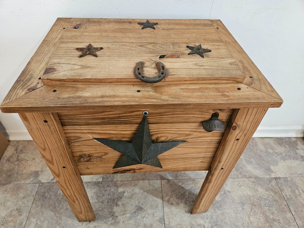 Rustic Wooden Patio Cooler