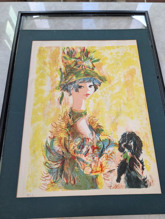 Henri Laville Framed Signed Lithograph With COA