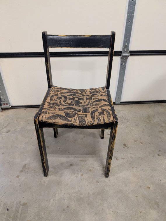 Painted Wooden Novelty Upholstered Side Chair