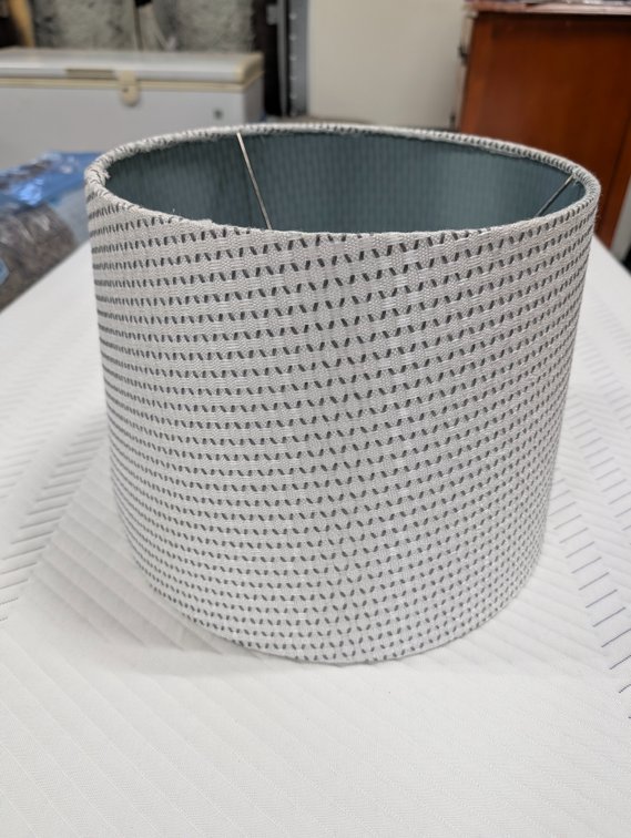 Textured Woven Fabric Drum Lamp Shade