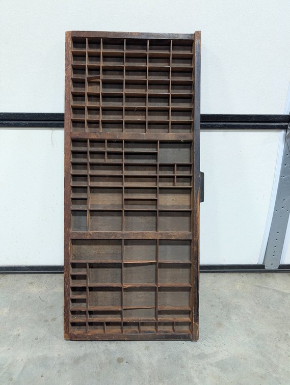 Vintage Wooden Letterpress Type Drawer