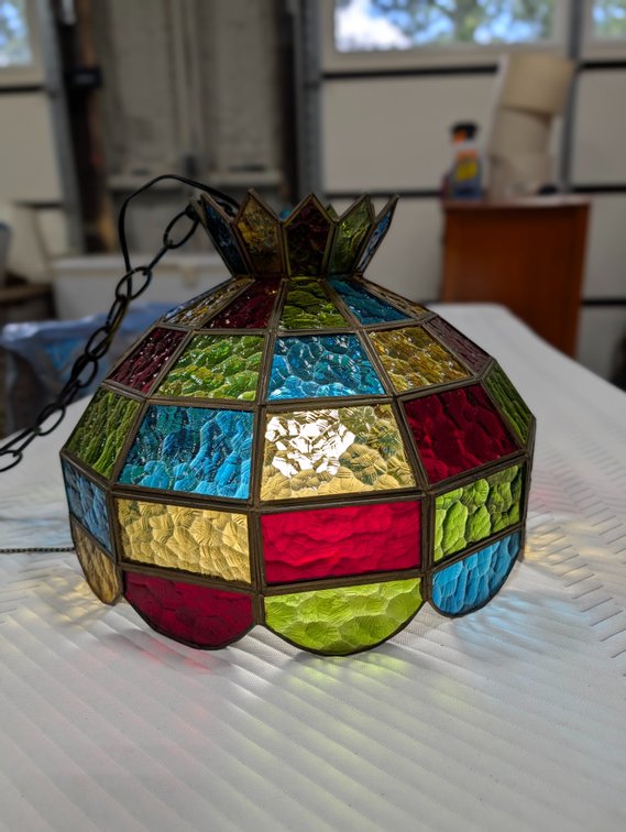 Stained Glass Swag Lamp