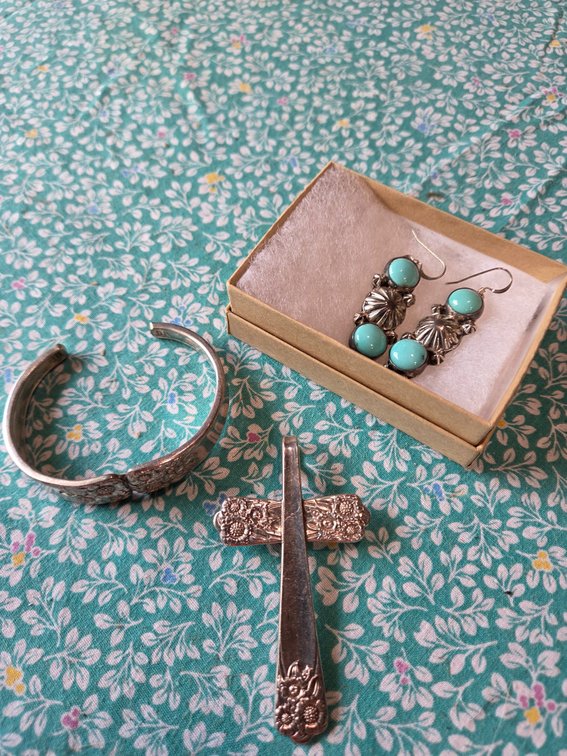 Repurposed Flatware Jewelry And Southwestern Earrings