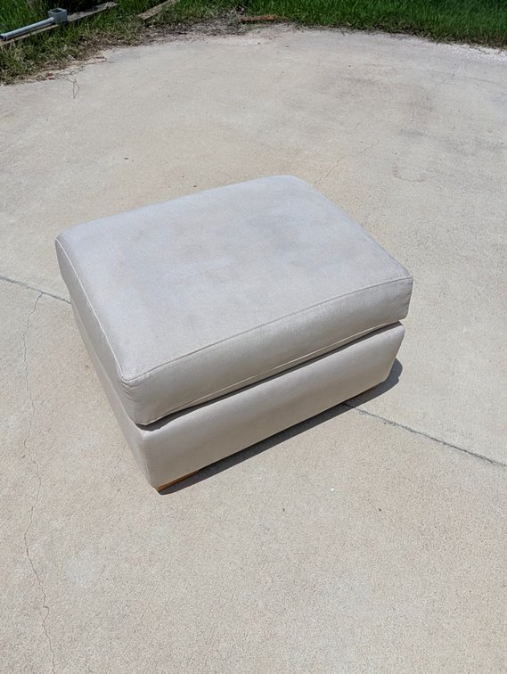 Upholstered Microfiber Ottoman