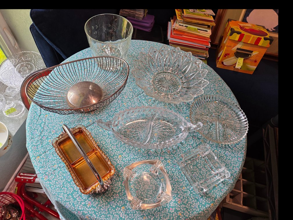 Mixed Vintage Glassware And Serveware Collection