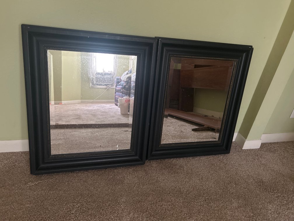 Rectangular Black Framed Wall Mirrors