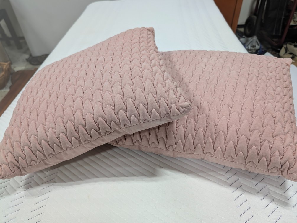 Dusty Pink Textured Throw Pillows