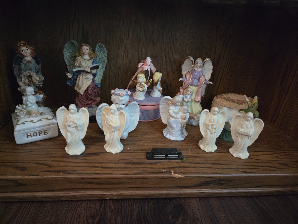 Assorted Porcelain And Resin Decorative Figurines