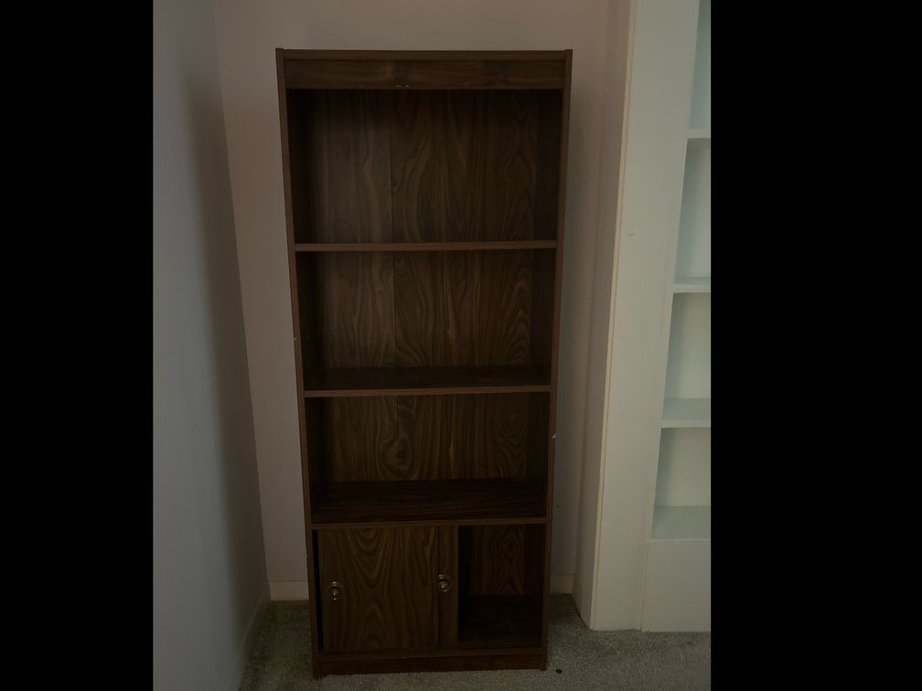 Mid-Century Modern Style Wood Veneer Bookcase