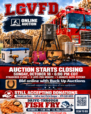 Image for 2026 La Grange Volunteer Fire Department Online Silent Auction