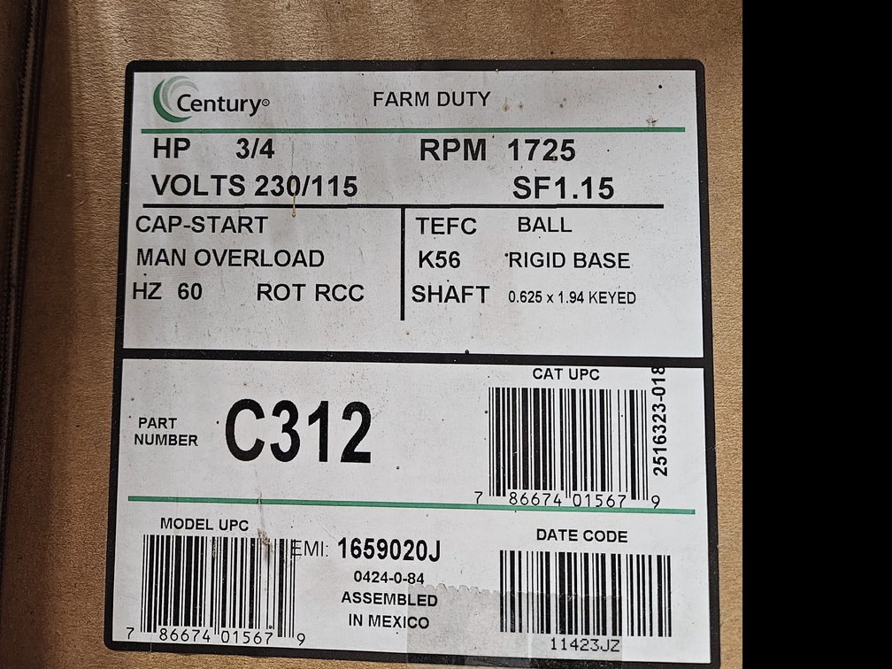 Century Farm Duty motor