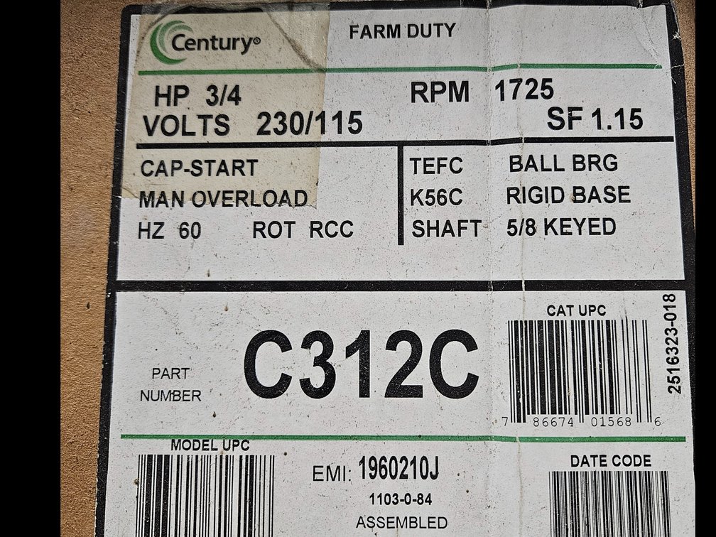 Century Farm Duty motor