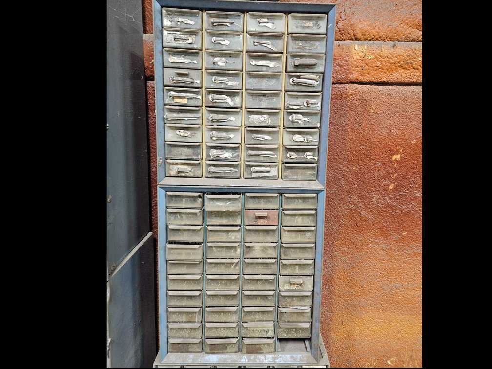 Two parts cabinets, including contents