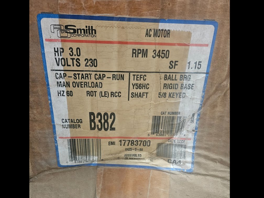 AO Smith motor B382