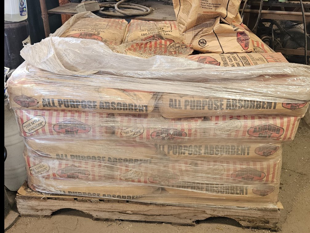 Pallet of all purpose absorbent