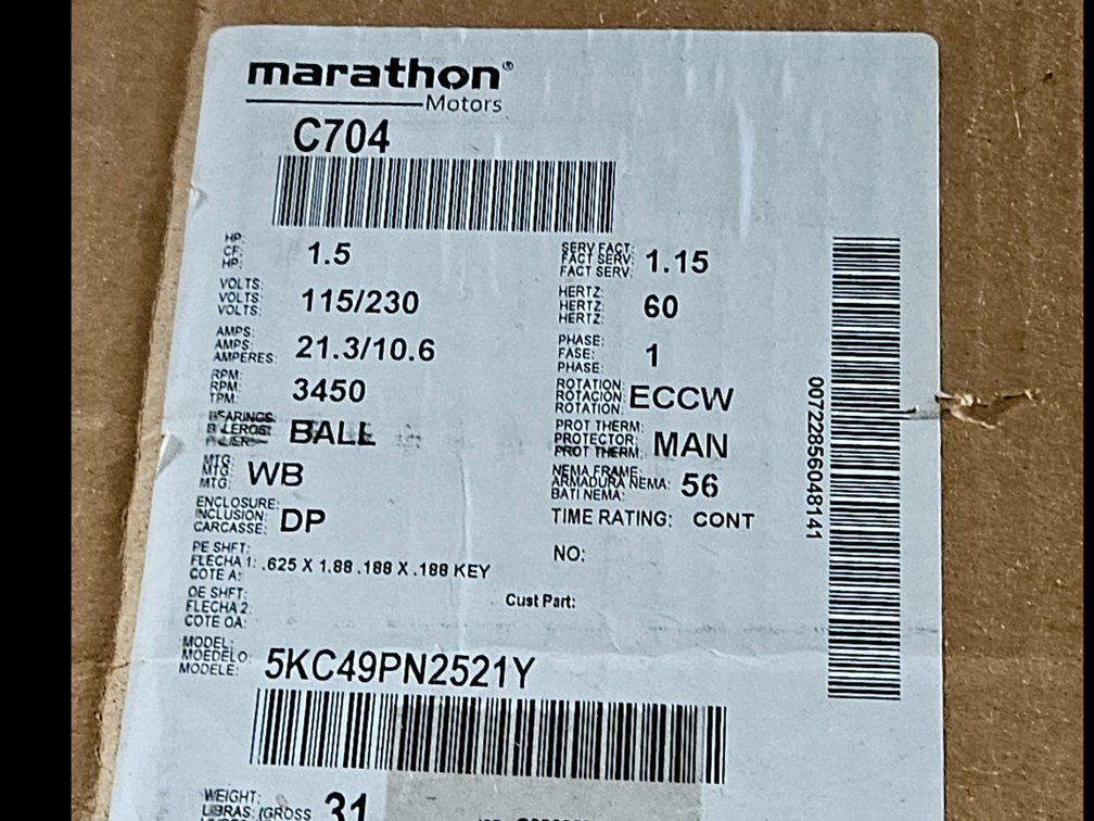 Marathon motor