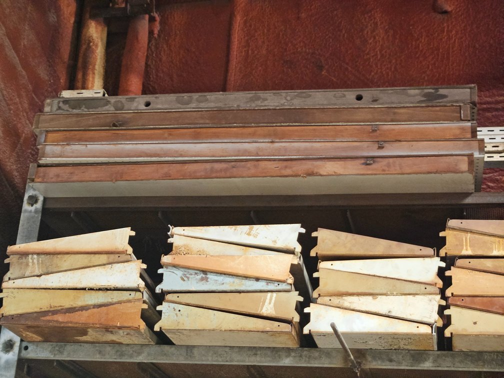 Disassembled shelving