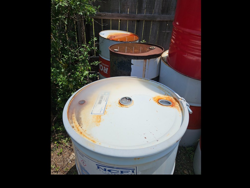 3  55 gallon drums