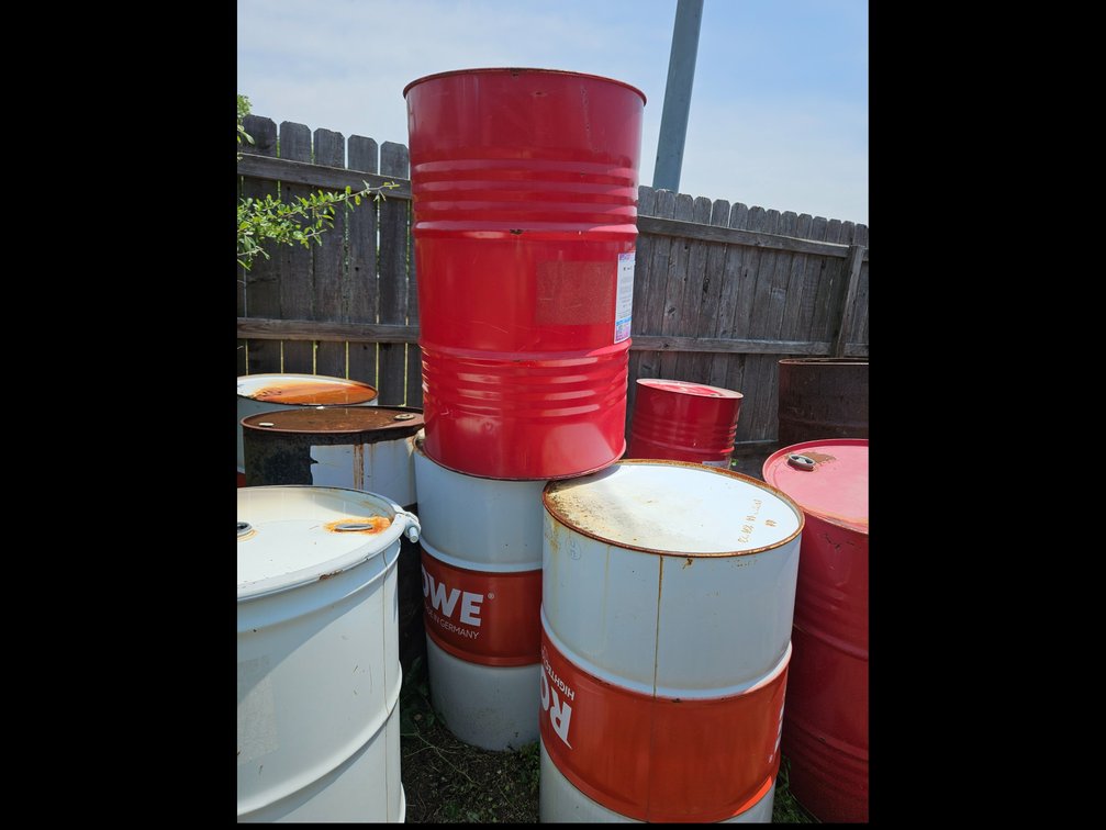 3  55 gallon drums