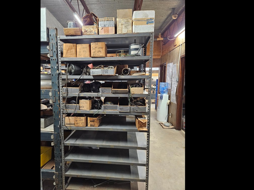 Metal shelf and motors