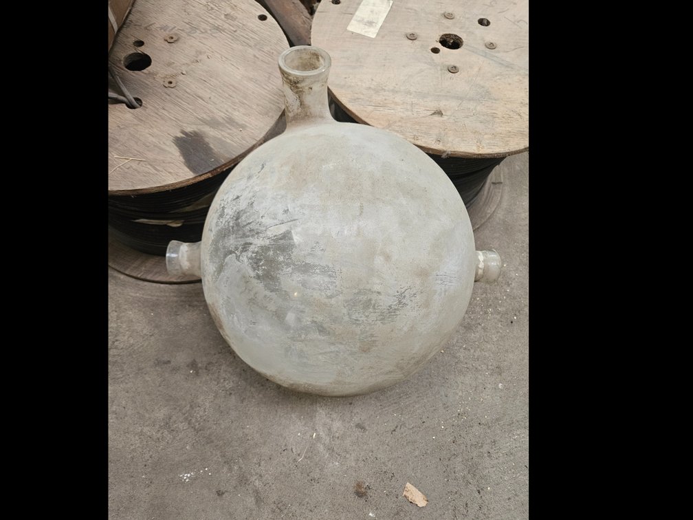 Glass milk receiver jar