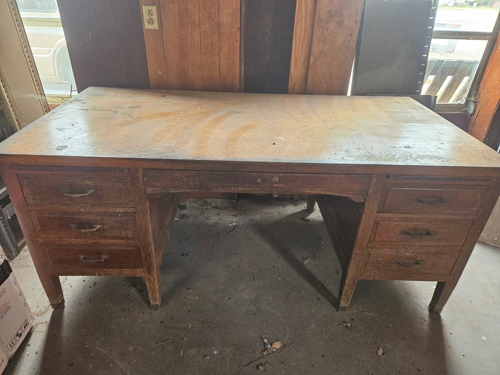 Solid wood desk