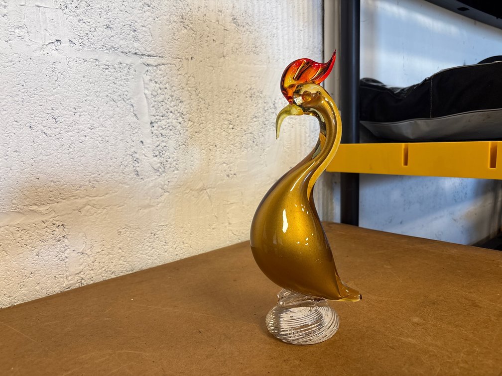 MCM Murano Art Glass Rooster Figurine