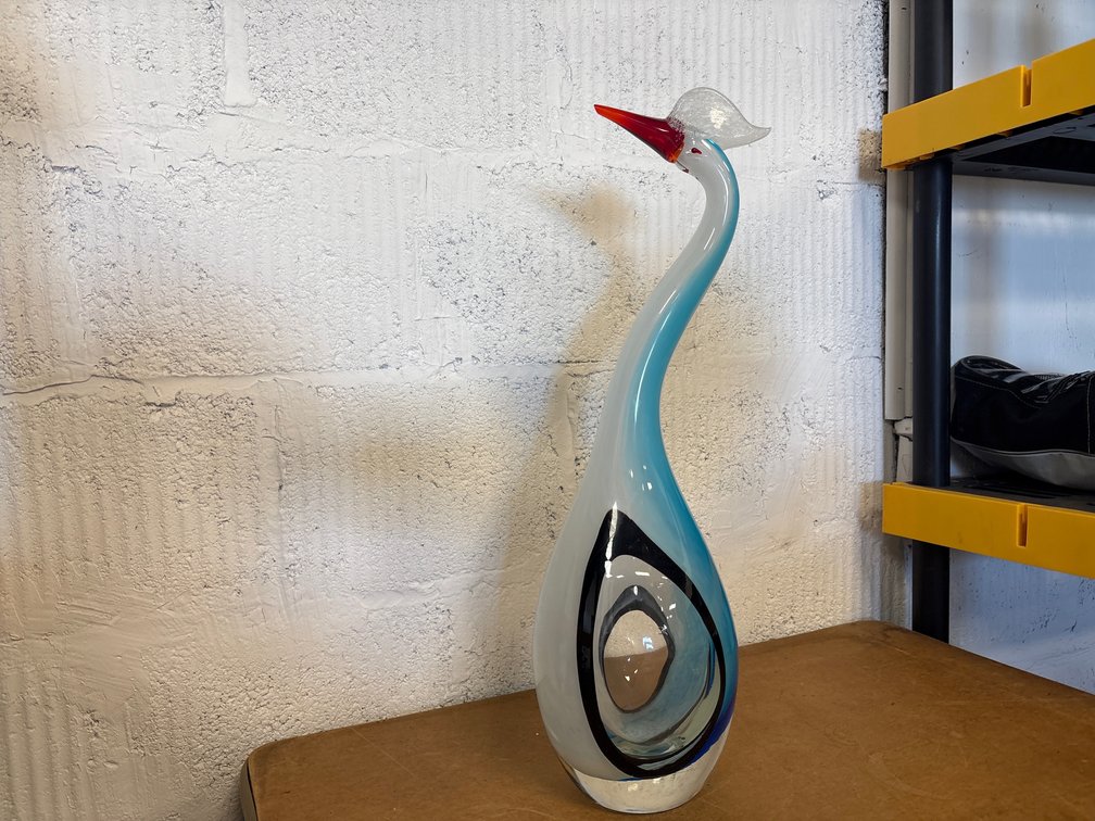 MCM Handblown Art Glass Heron Figurine (*See Note)