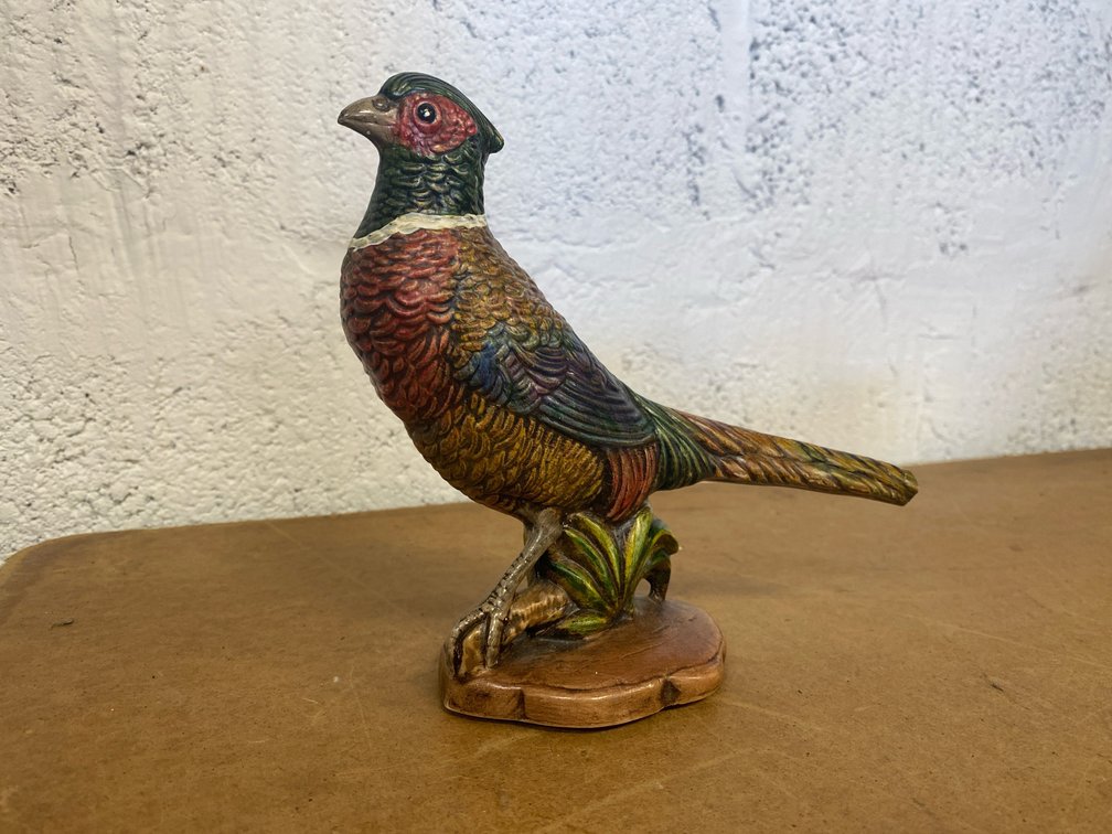Vintage Ceramic Ring-Necked Pheasant Figurine