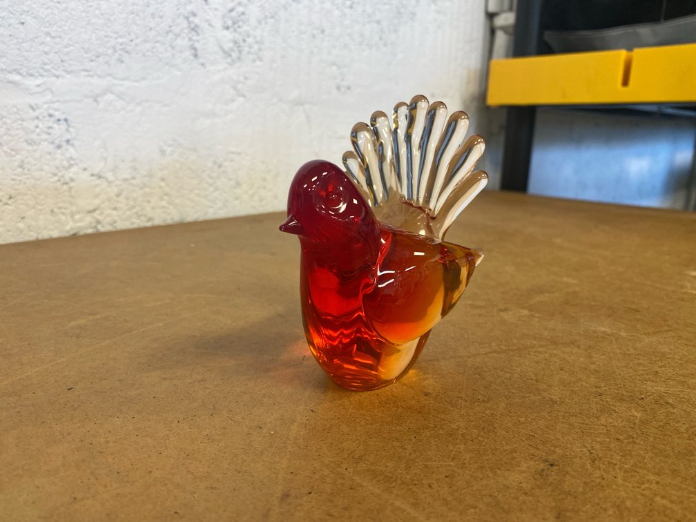 Art Glass Bird Figurine