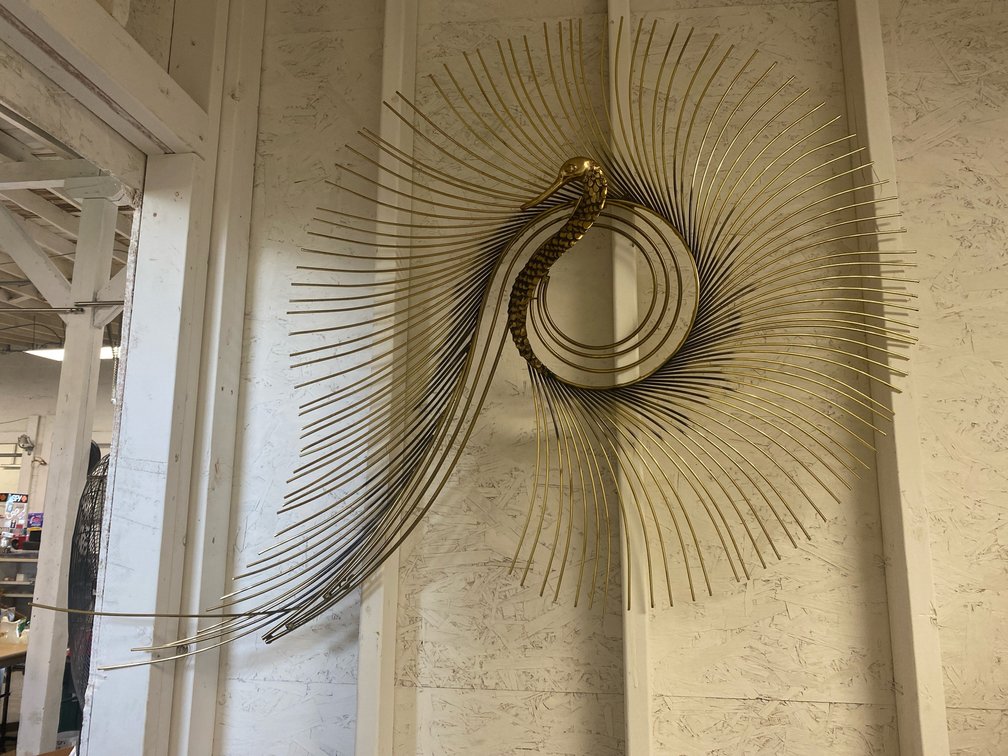 Curtis Jere Metal Peacock Wall Art Sculpture