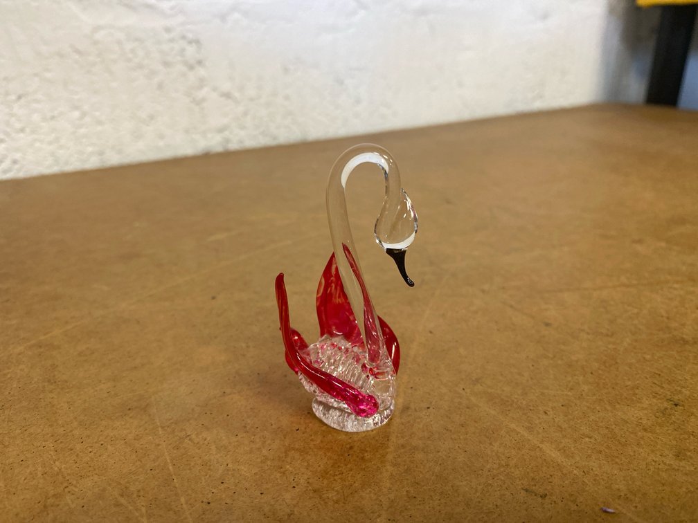 Handblown Glass Swan Figurine