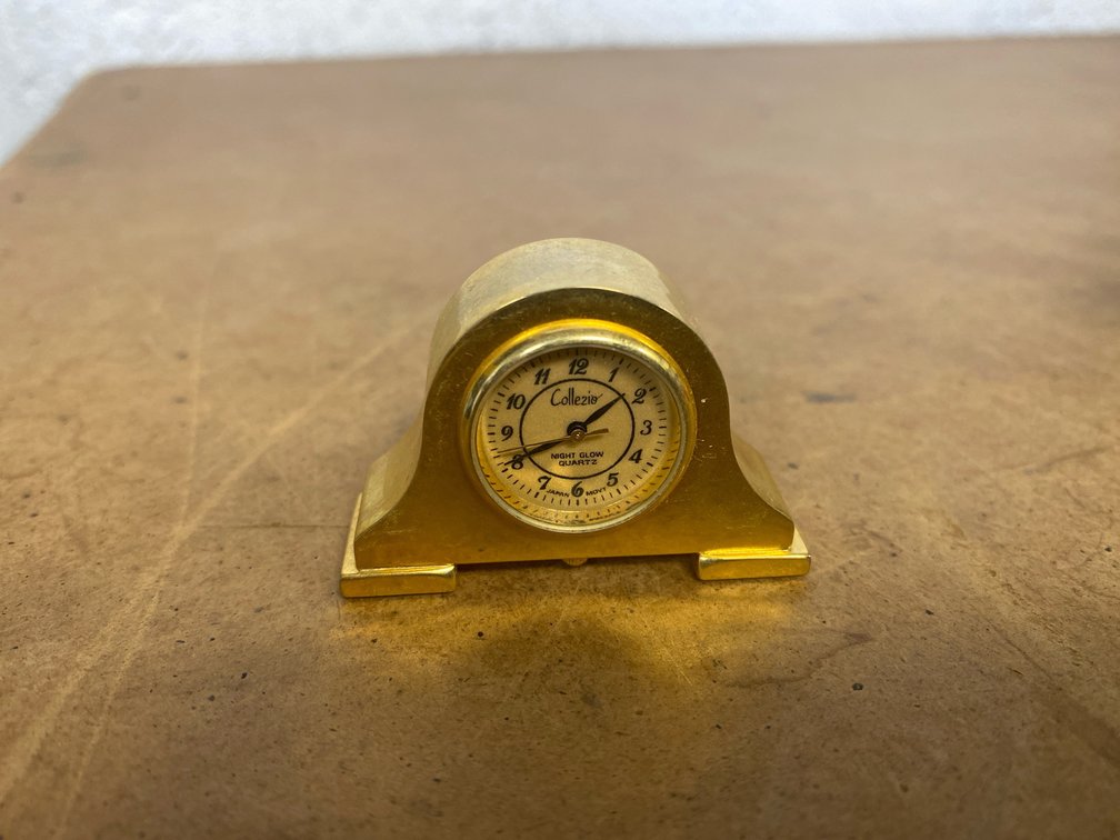 Collezio Miniature Gold-Tone Mantel Clock