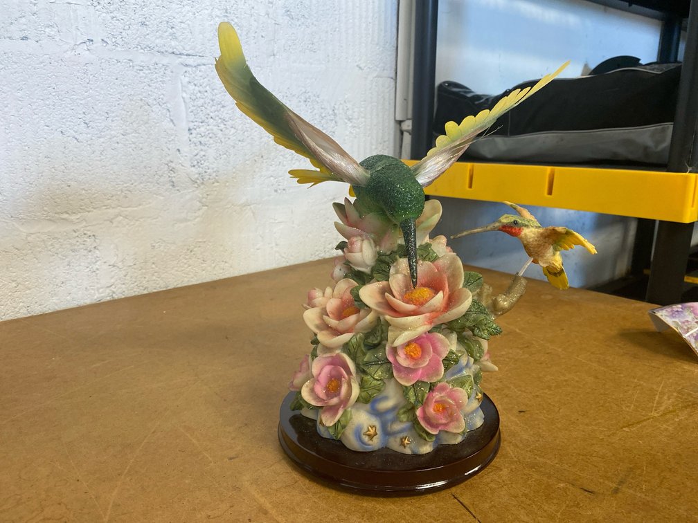 Porcelain Hummingbird Figurine
