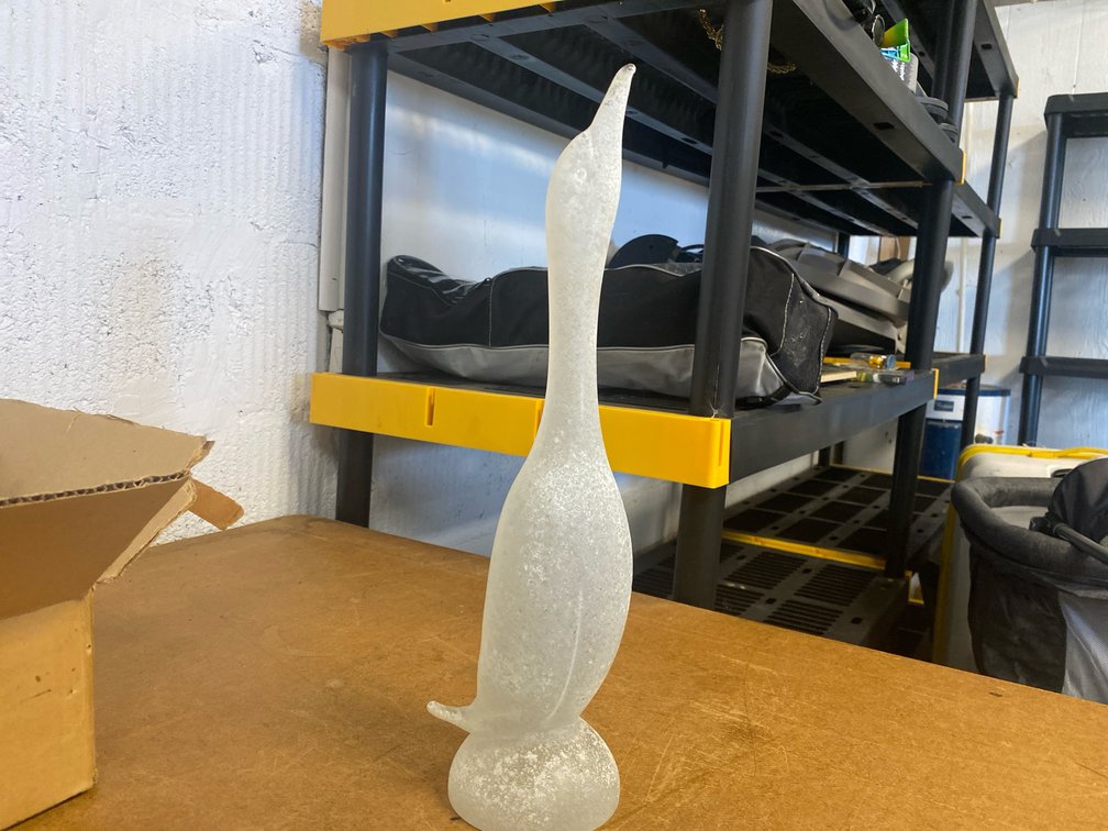 MCM Frosted Glass Bird Figurine