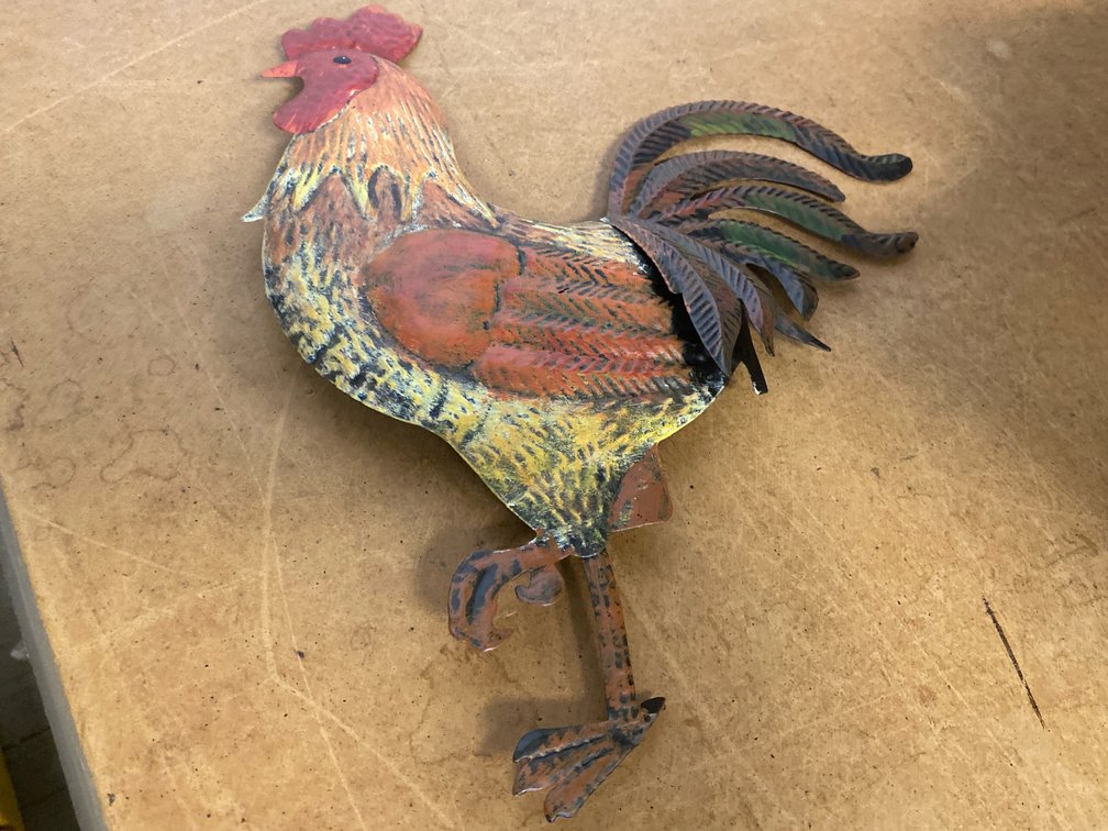 Metal Rooster Wall Decor