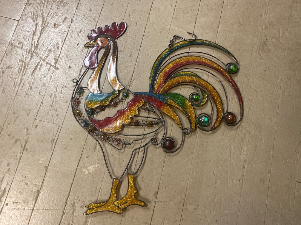 Rooster Stained Glass Decor