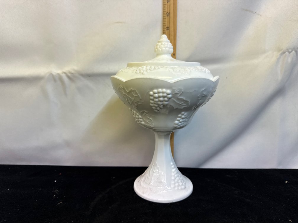 Fenton Milk Glass Compote Dish