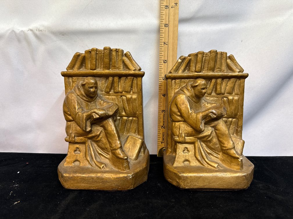 Vintage Praying Man Bookends