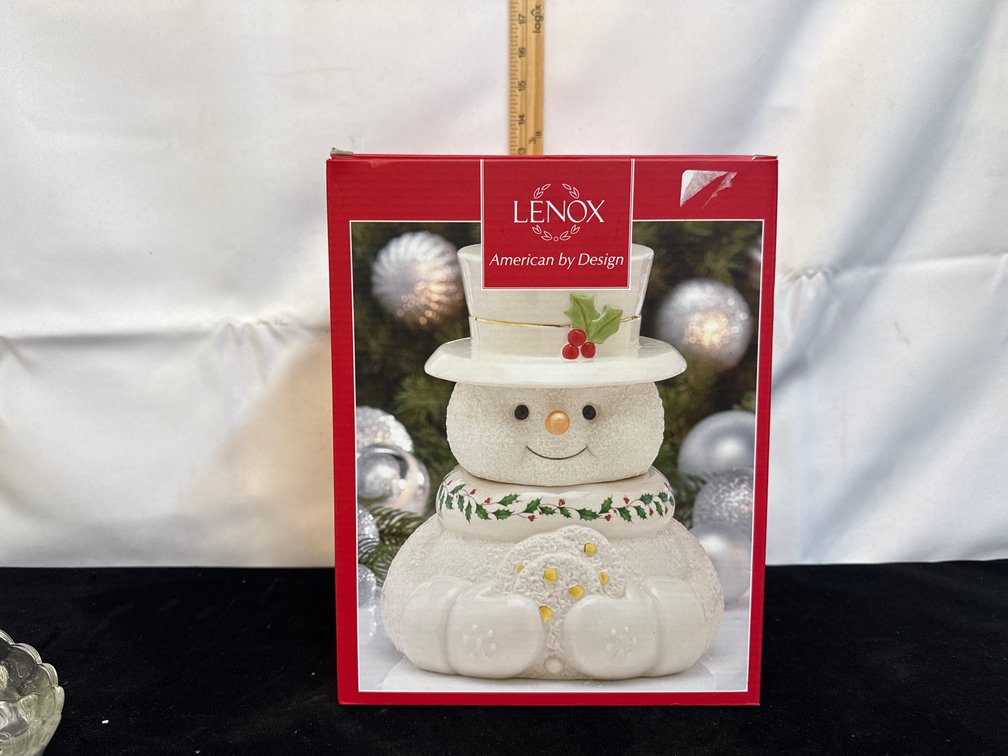 Vintage Lenox Snowman Cookie Jar