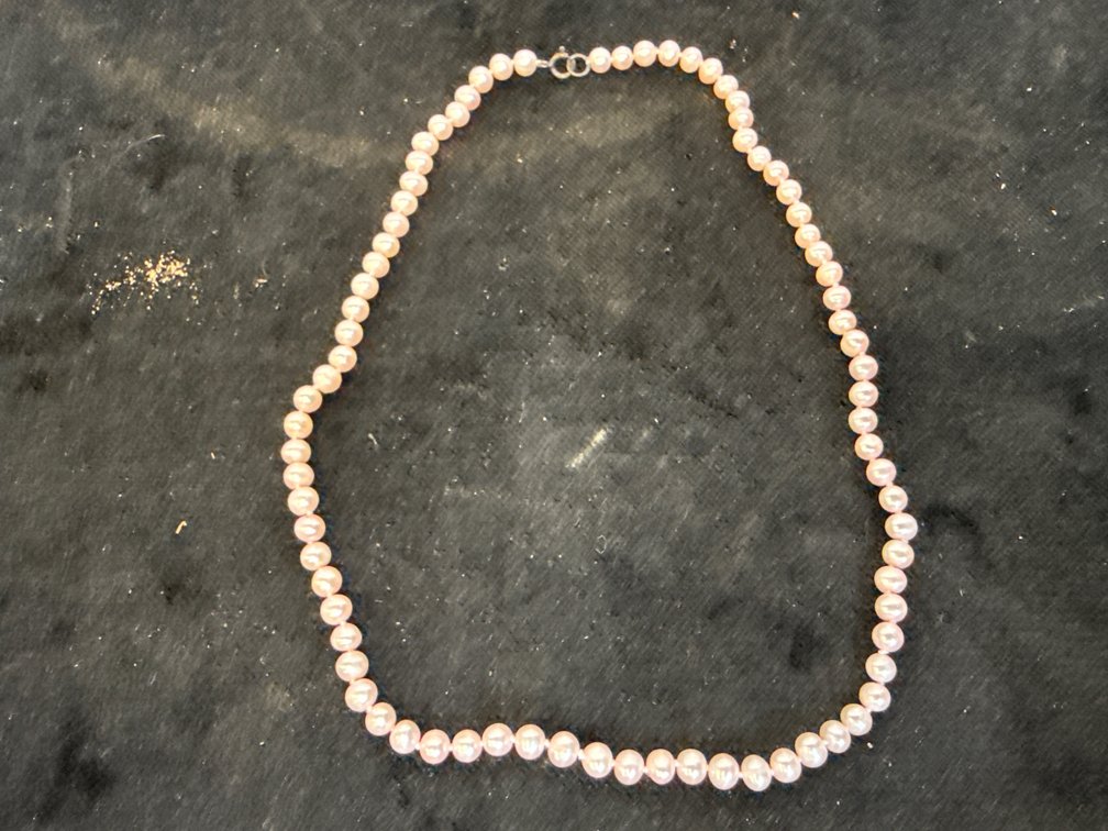 .925 Pearl Necklace 16”