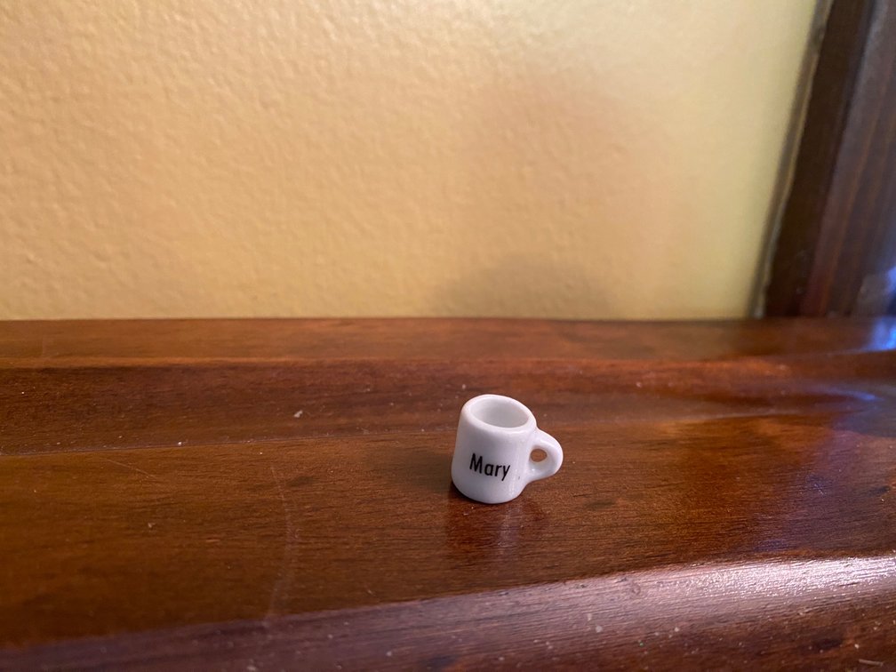 Miniature Ceramic "Mary" Coffee Cup